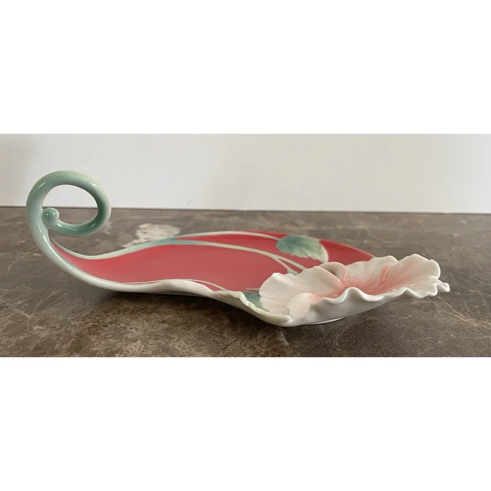 FRANZ Collection Island Beauty Hibiscus‎ Cup Saucer Set w Spoon FZ00978